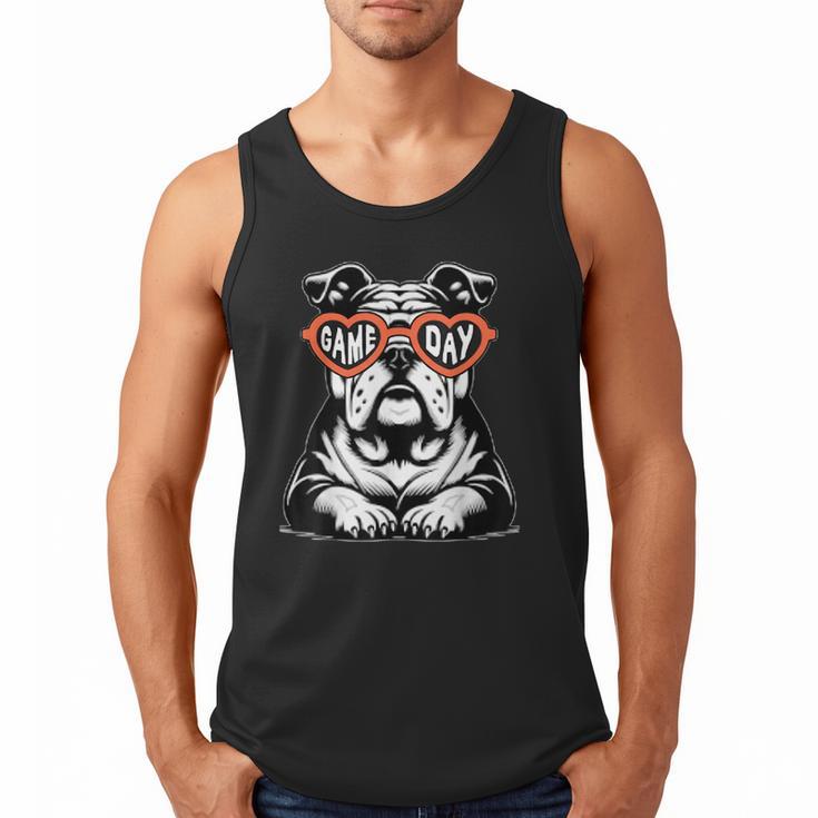 Bulldog Mascot Sports Fan Football Basketball Baseball Men Tank Top
