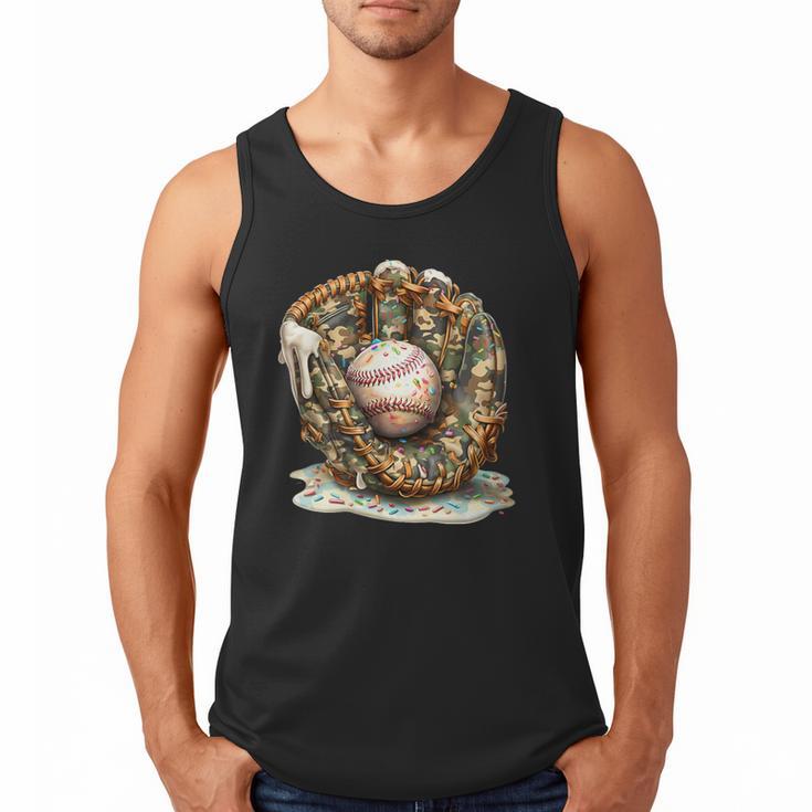 Camo Baseball Gloves Lifestyle 101 Apparel Drip Ice Cream Men Tank Top