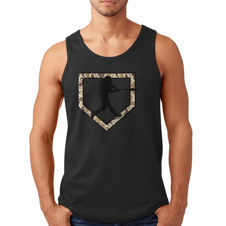 Camo Home Plate Camouflage Baseball Batter Youth Boys Men Tank Top