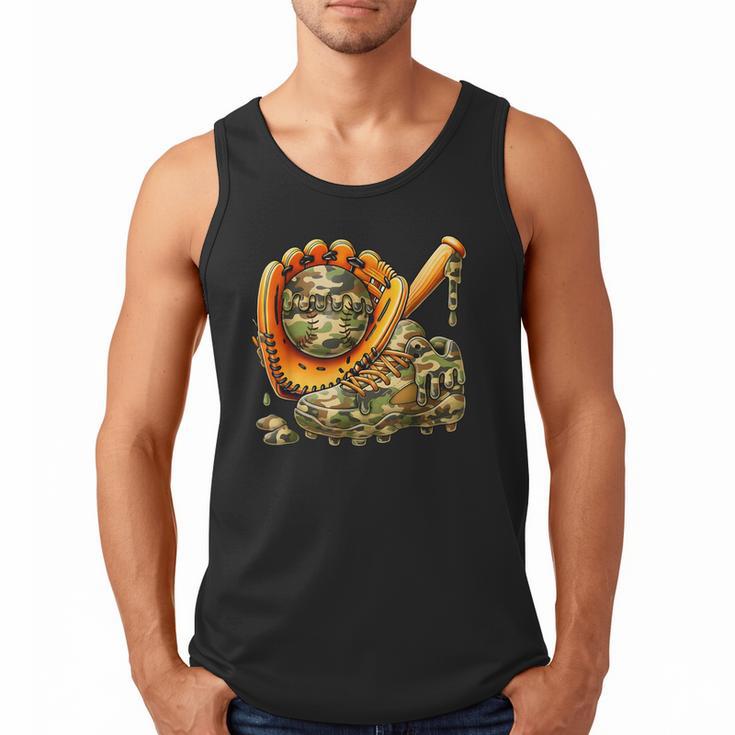 Camo Ice Cream Drip Baseball Stuff Baseball Drip Boys Men Tank Top