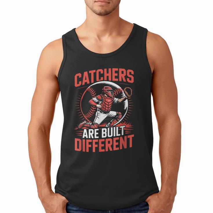 Catchers Are Built Different Baseball Catcher Men Tank Top