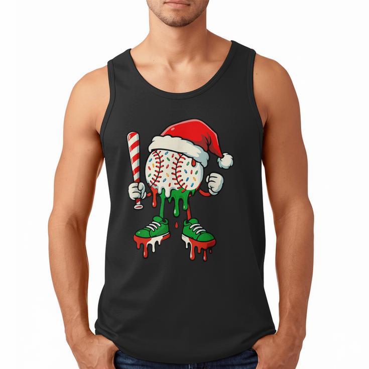 Christmas Baseball Drip For Boys Ice Cream Drip Baseball Men Tank Top