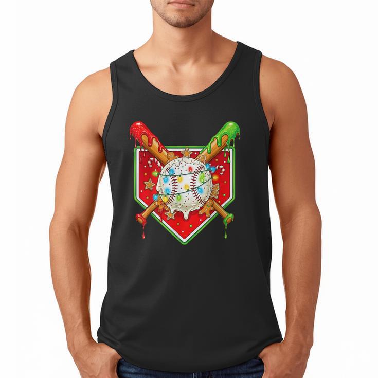 Christmas Baseball Ice Cream Drip Men Women Kids Men Tank Top