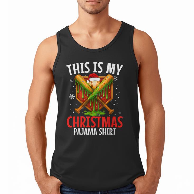 My Christmas Baseball Pajama Helmet Santa Xmas Men Boys Men Tank Top