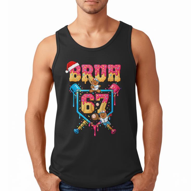 Christmas Gingerbread Bruh 67 Baseball Ice Cream Drip Kids Men Tank Top