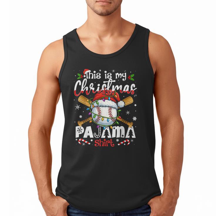 This Is My Christmas Pajama Shirt Baseball Xmas PJs Boys Men Men Tank Top