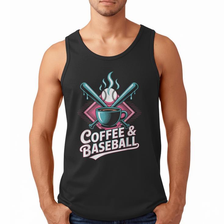 Coffee And Baseball Baseball Player Men Tank Top