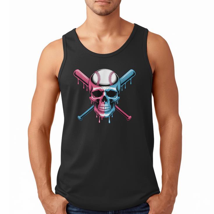 Cool Baseball Ice Cream Dripping Baseball Dad Baseball Lover Men Tank Top