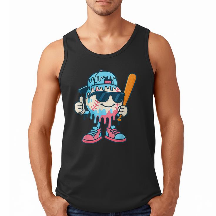 Cool Ice Cream Drip Baseball Drip For Boys Sports Kids Men Tank Top