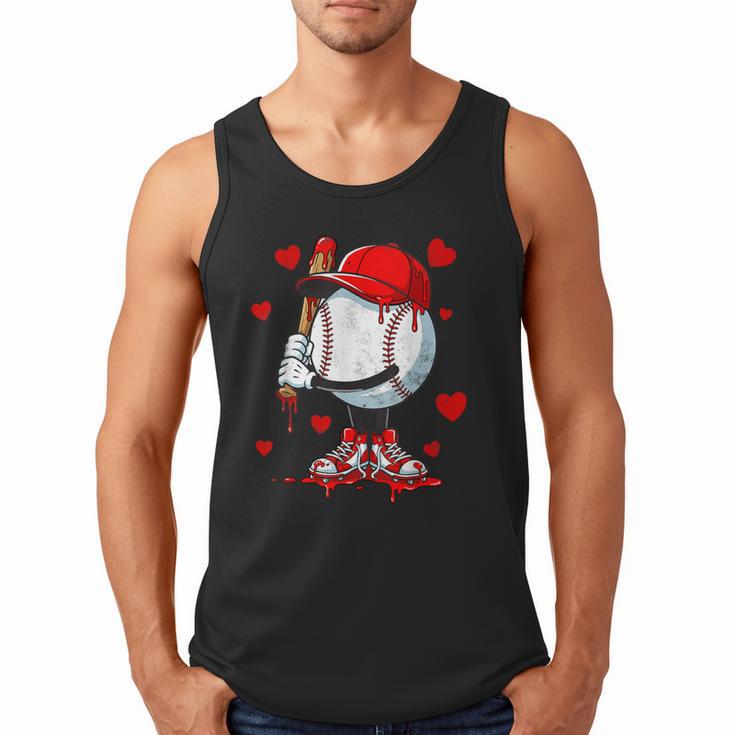 Cute Dripping Baseball Lover Valentines Day Boys Kids Men Tank Top
