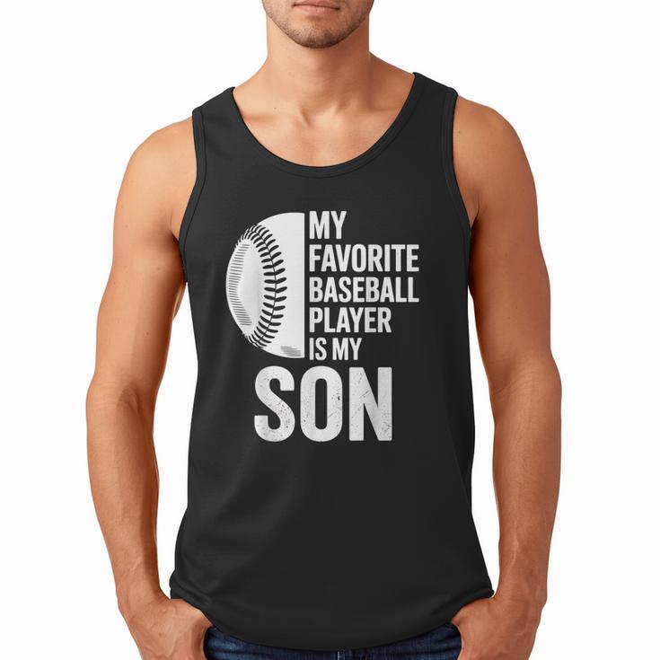 Cute Favorite Baseball Player Is My Son Women Men Men Tank Top