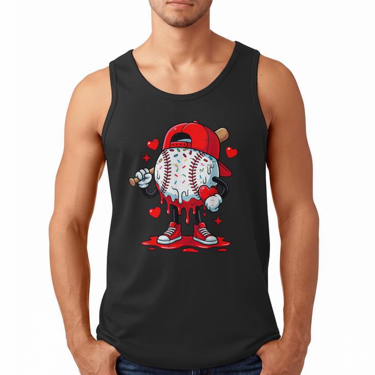 Cute Game Day Baseball Ice Cream Drip Valentine Love XOXO Men Tank Top Cute Game Day Baseball Ice Cream Drip Valentine Love XOXO Men Tank Top