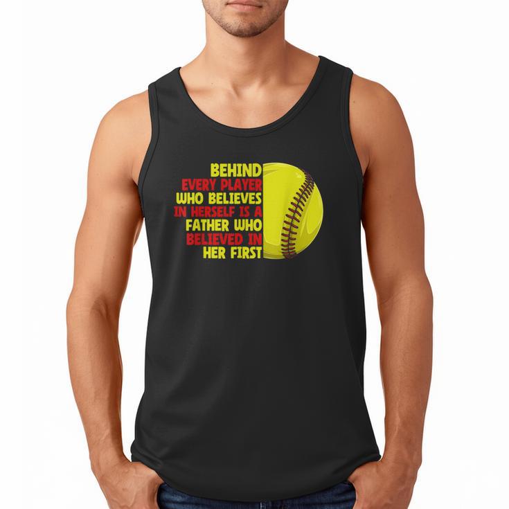 Dad Of Ballers Behind Every Softball Player Baseball Dads Men Tank Top