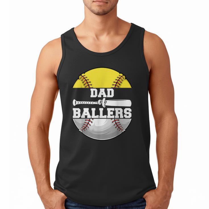 Dad Of Ballers Softball Baseball Dad Men Tank Top