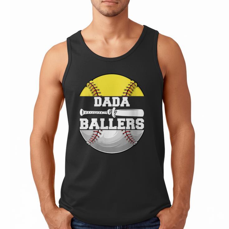 Dada Of Ballers Softball Baseball Dad Men Tank Top