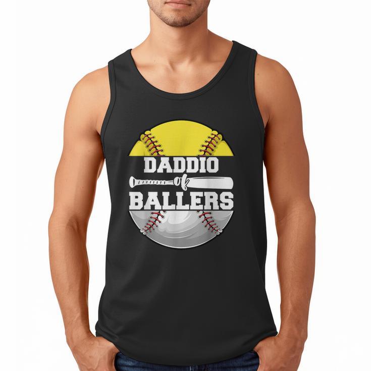Daddio Of Ballers Softball Baseball Dad Men Tank Top