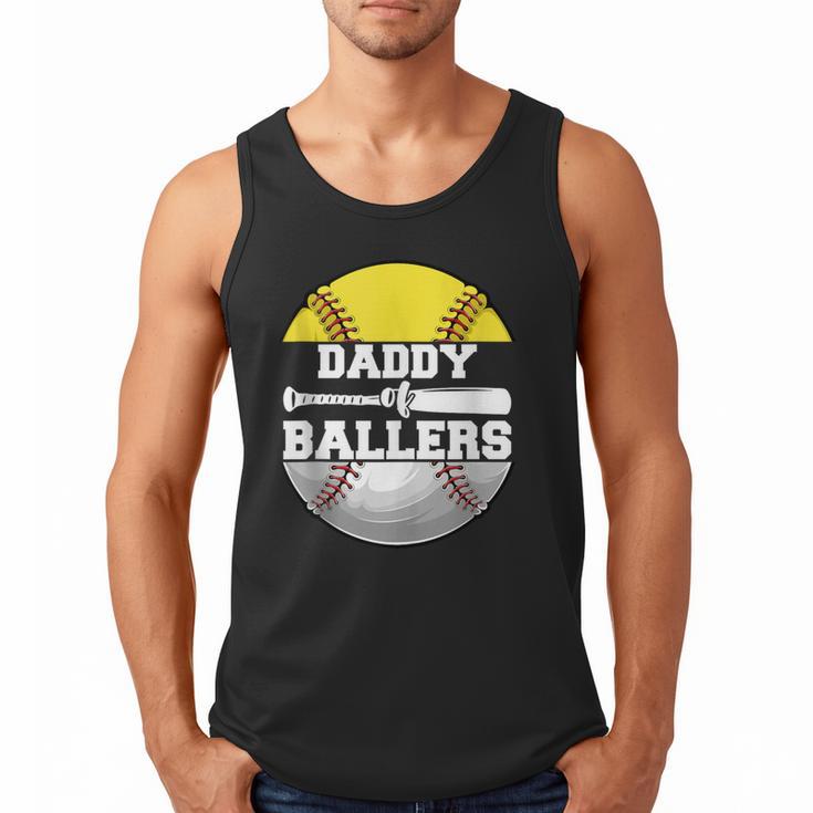 Daddy Of Ballers Softball Baseball Dad Men Tank Top
