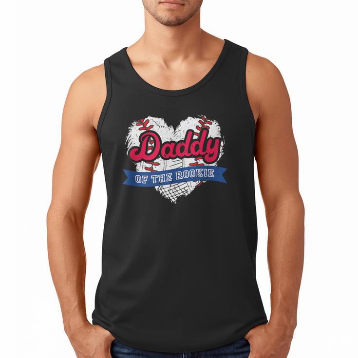 Daddy Of The Rookie Baseball Dad Retro Love Heart Birthday Men Tank Top