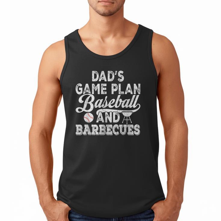 Dad's Game Plan Baseball & Barbecues Baseball Dad BBQ Gill Men Tank Top