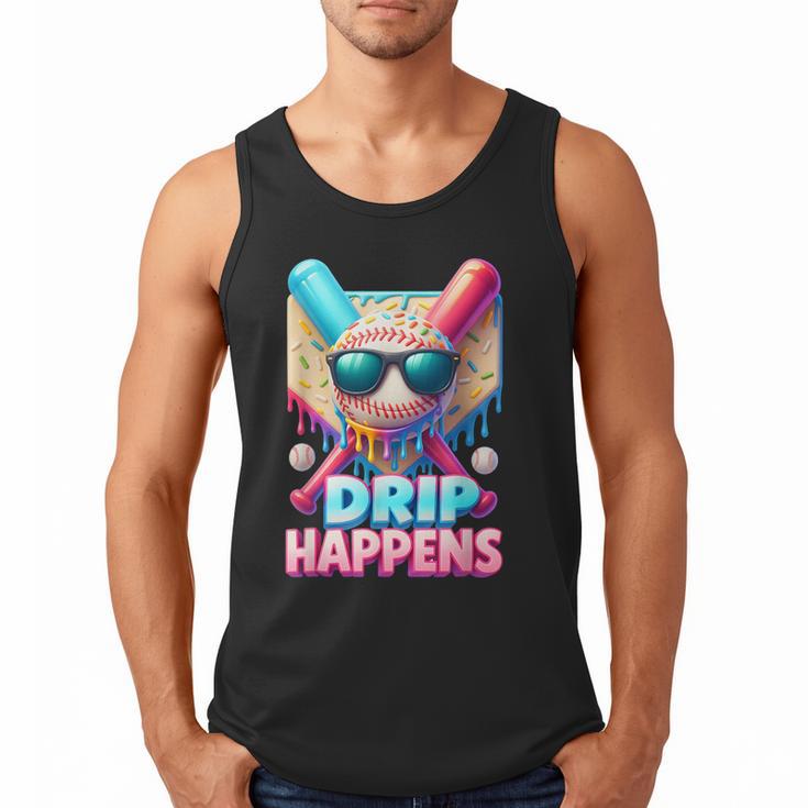 Drip Happens Baseball Ice Cream Bat And Ball With Sunglasses Men Tank Top
