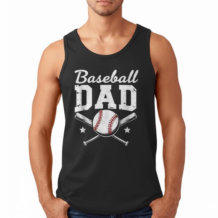 Fathers Cute Vintage Baseball Dad Sport Lovers Batter Player Men Tank Top