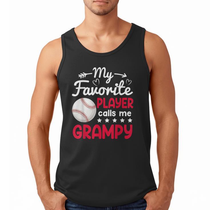 My Favorite Player Calls Me Grampy Baseball Grampy Men Tank Top