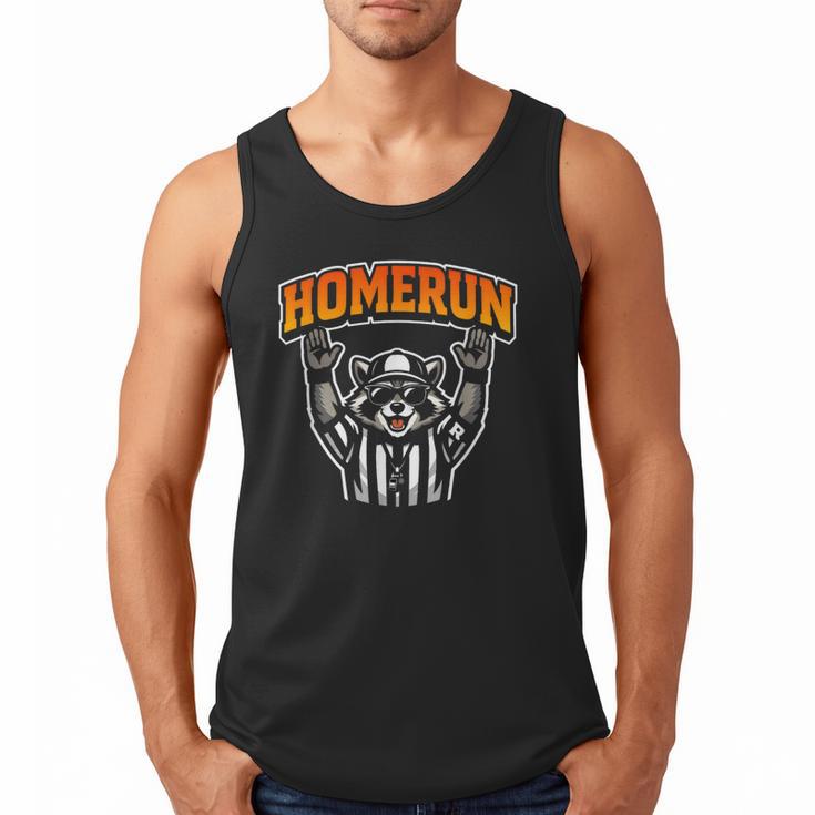 Football Referee Touchdown Baseball Homerun Raccoon Men Tank Top