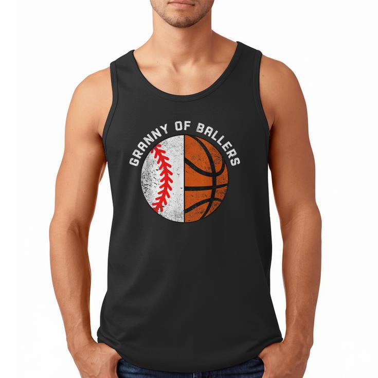 Granny Of Ballers Baseball Basketball Grandma Granny Men Tank Top