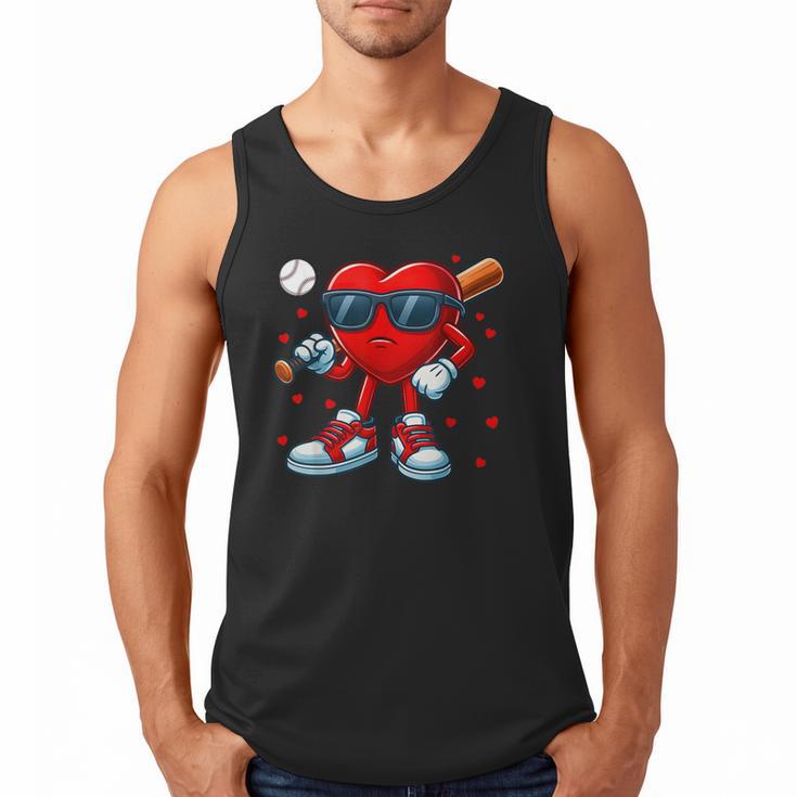 Heart Love Baseball Valentine Outfit Men Boy Men Tank Top