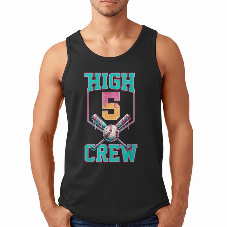 Hi 5 Birthday Party Decorations For Boy Baseball Drip 5th Men Tank Top