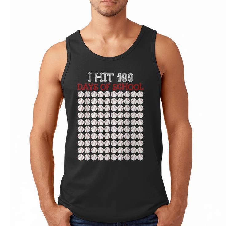 I Hit 100 Days Of School Baseball Lover Teacher Student Men Tank Top