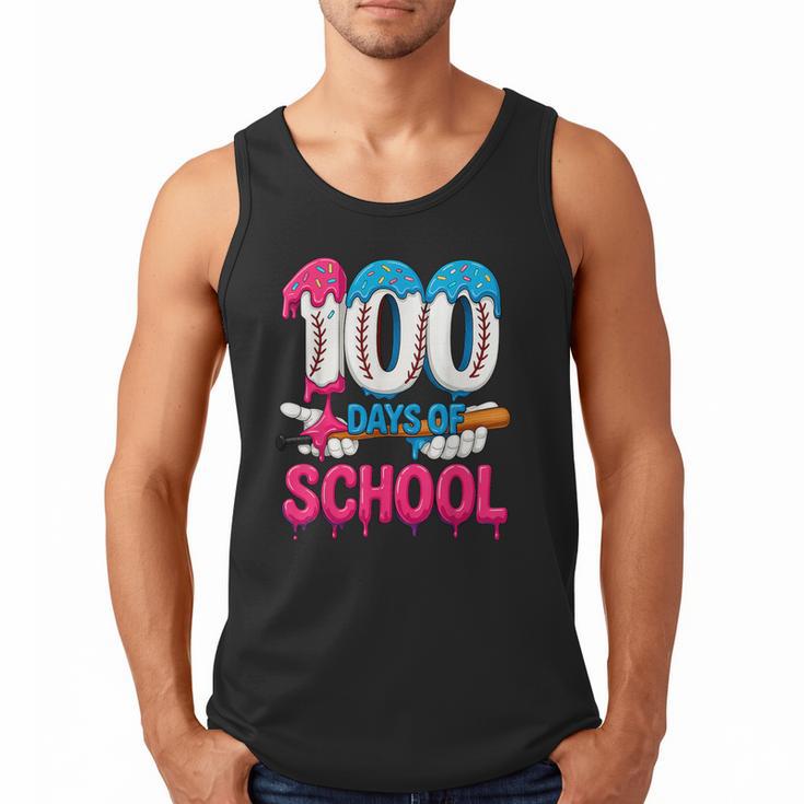 HUGvyn 100 Days Of School Baseball Ice Cream Teacher Student Men Tank Top