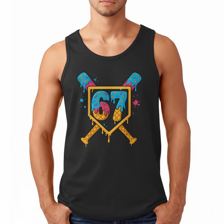 HUGvyn 67 Baseball Ice Cream Drip Six Seven Genz Alpha Slang Men Tank Top