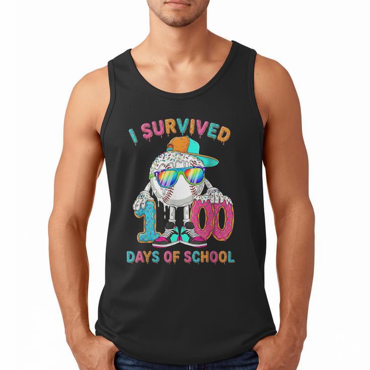 HUGvyn I Survived 100 Days Of School Baseball 6 7 Ice Cream Men Tank Top