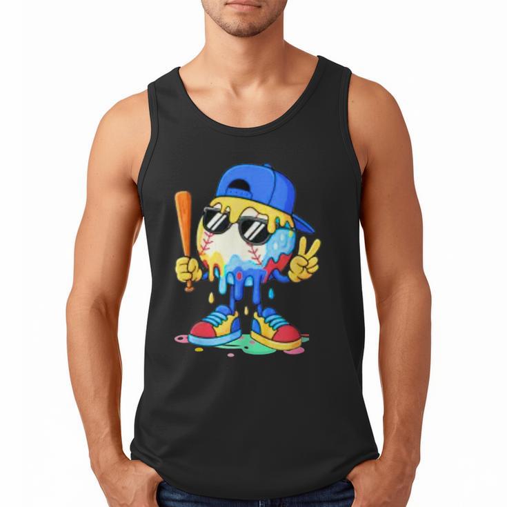 Ice Cream Baseball Drip Spots Sprinkle For Boys Youth Kids Men Tank Top