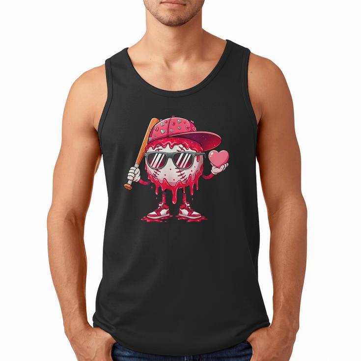 Ice Cream Drip Baseball Valentine's Day Spots Baseball Drip Men Tank Top