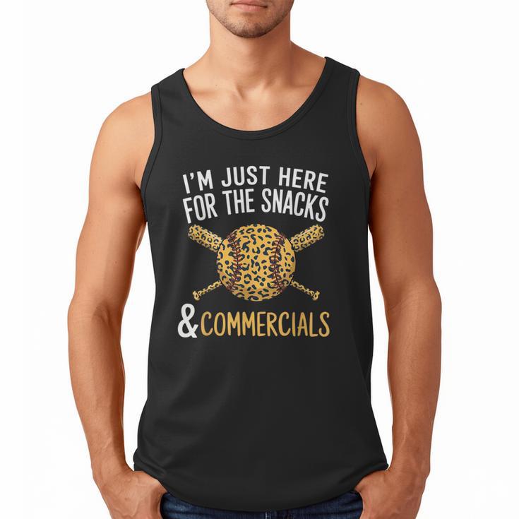 I'm Just Here For The Snacks And Commercials Baseball Men Tank Top