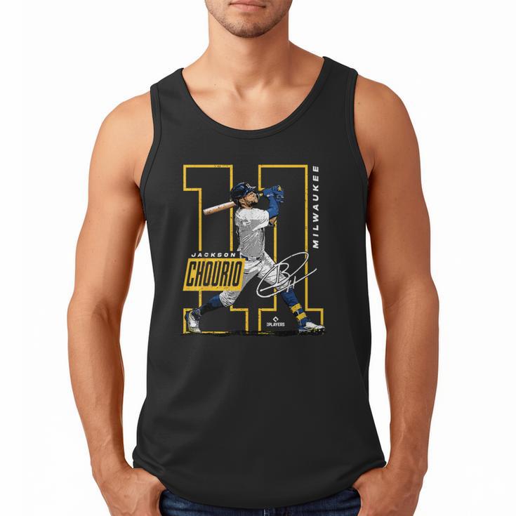 Jackson Chourio Milwaukee MLB Baseball Player MLBJCH202M Men Tank Top