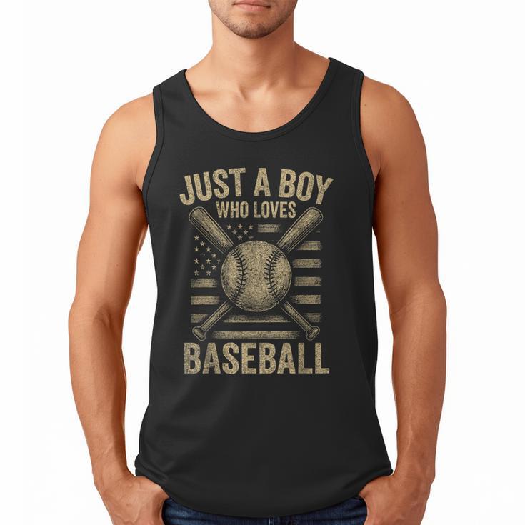 Just a Boy Who Loves Baseball Men Tank Top