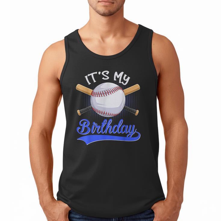 Kids 8th Baseball Birthday Party Boys Sport Fan 8 Years Old Men Tank Top
