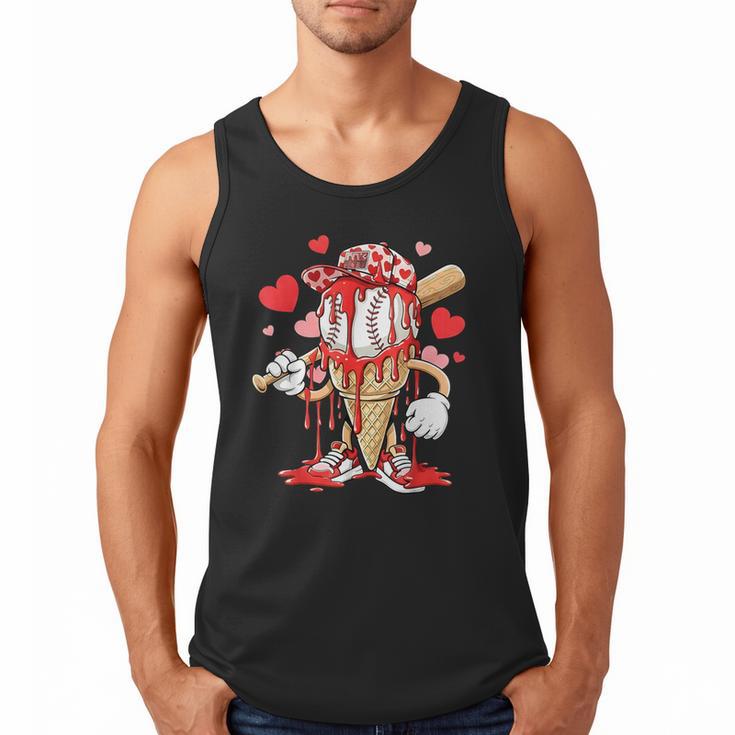 Kids Baseball Drip Ice Cream Apparel Kids Boys Valentine Men Tank Top
