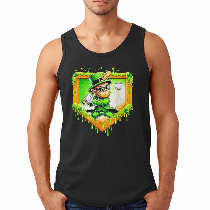 Leprechaun Baseball St Patricks Day Ice Cream Drip Men Boys Men Tank Top