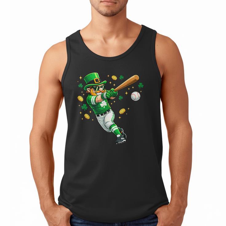 Leprechaun Play Baseball St Patrick's Day Men Kid Boys Men Tank Top