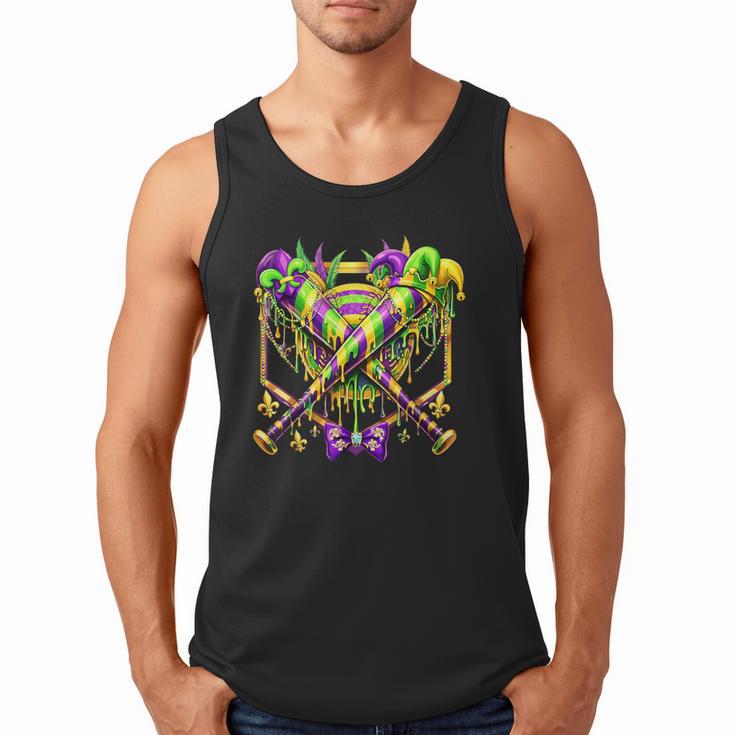 Mardi Gras Baseball Jester Hat New Orleans Men Women Kid Men Tank Top