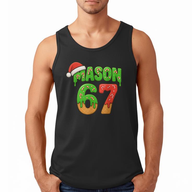 Mason 67 Christmas Ice Cream Drip Meme Six Seven Baseball Men Tank Top