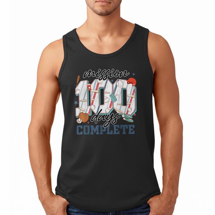 Mission 100 Days Complete Baseball 100th Day Of School Boys Men Tank Top