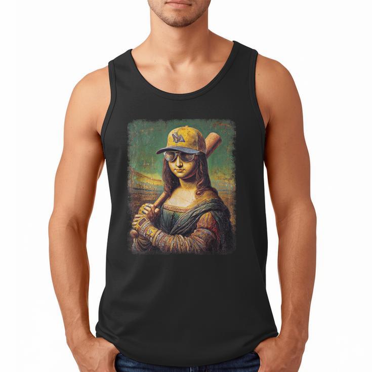 Mona Lisa Baseball Trending Aesthetic Streetwear Men Tank Top