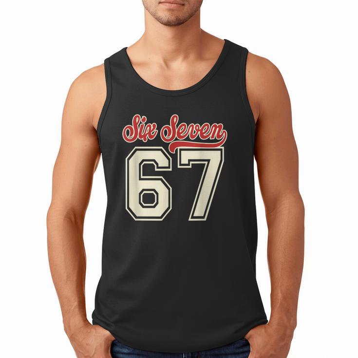 Number 67 Meme Six Seven Baseball Style Kids Boy Teen Men Tank Top