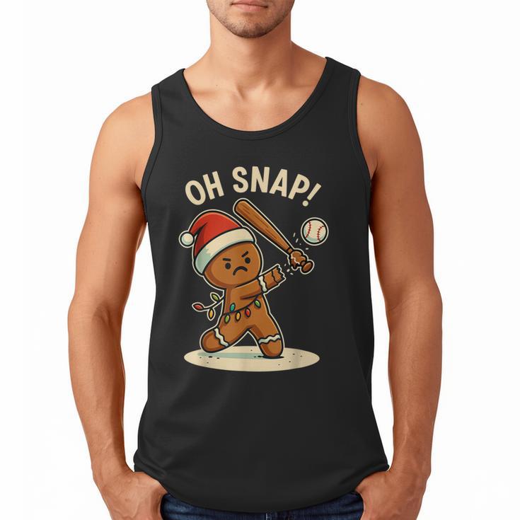Oh Snap Gingerbreadman Baseball Christmas Men Boys Toddlers Men Tank Top
