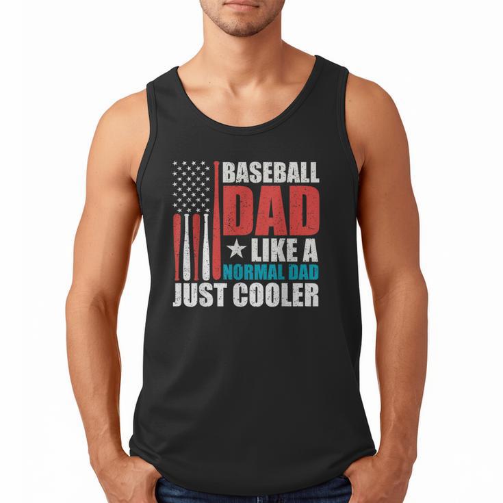 Patriotic Baseball Dad Father's Day American Flag Men Tank Top